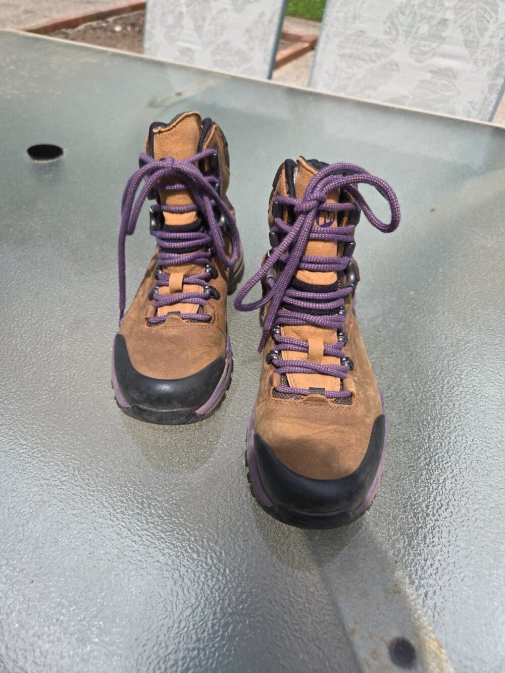 Merrell Crestbound GORE-TEX Waterproof Leather Hiking Boots Vibram Size 7 - Picture 4 of 9